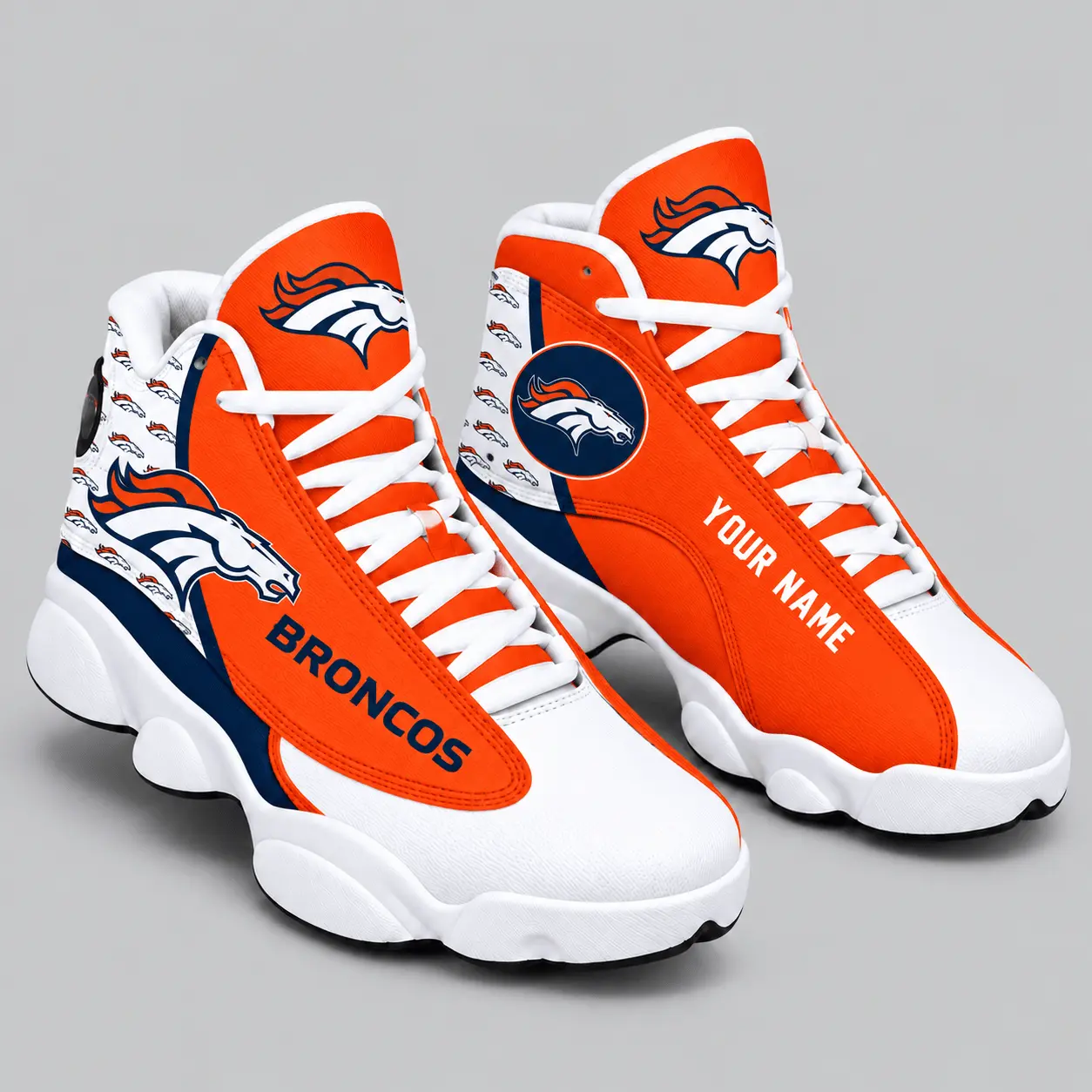 Denver Broncos | NFL Custom Name High Top Sneakers TD