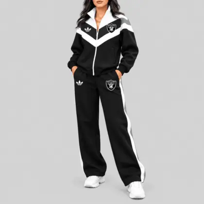 Las Vegas Raiders | NFL Chevron Track Jacket Wide Leg Set TD
