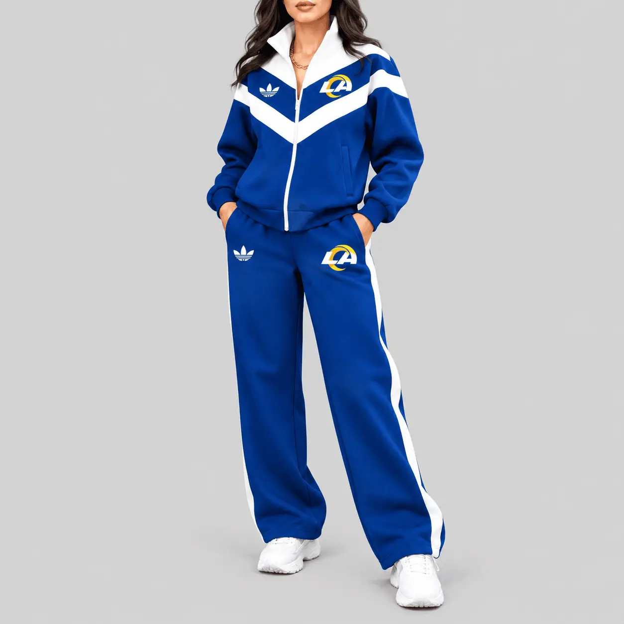 Los Angeles Rams | NFL Chevron Track Jacket Wide Leg Set TD