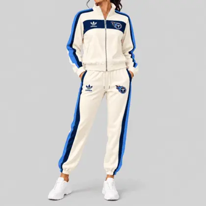 Tennessee Titans | NFL Cream Color Block Track Jogger Set TD