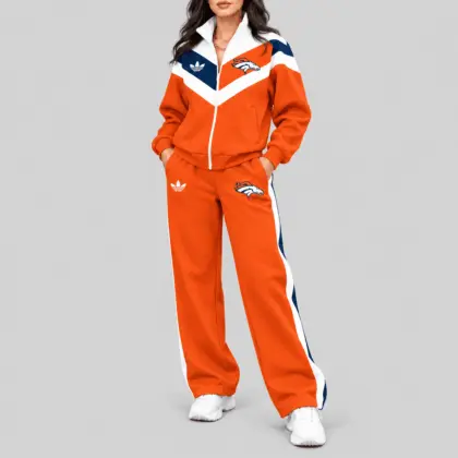 Denver Broncos | NFL Chevron Track Jacket Wide Leg Set TD