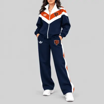 Chicago Bears | NFL Chevron Track Jacket Wide Leg Set TD