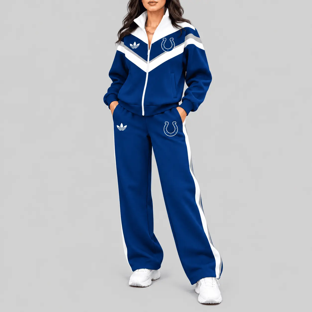 Indianapolis Colts | NFL Chevron Track Jacket Wide Leg Set TD