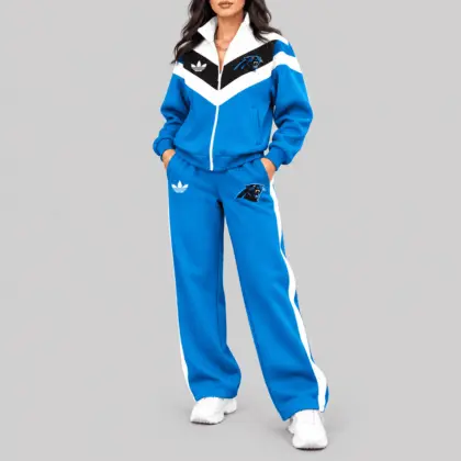 Carolina Panthers | NFL Chevron Track Jacket Wide Leg Set TD