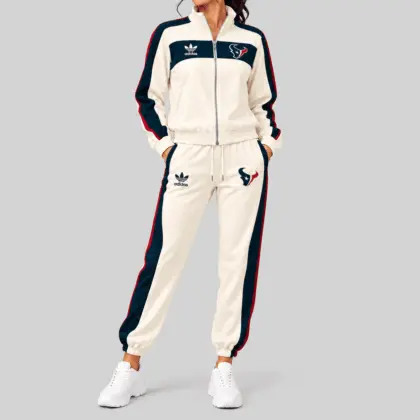 Houston Texans | NFL Cream Color Block Track Jogger Set TD