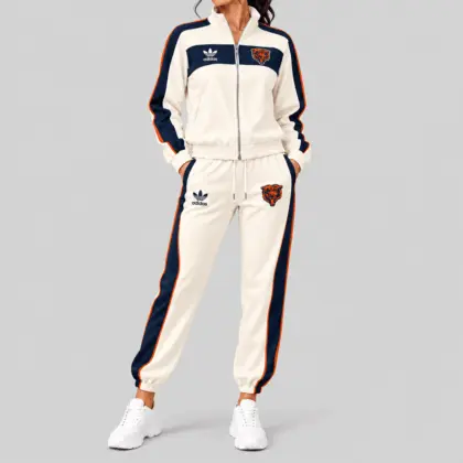 Chicago Bears | NFL Cream Color Block Track Jogger Set TD