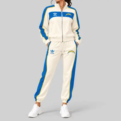 Los Angeles Chargers | NFL Cream Color Block Track Jogger Set TD
