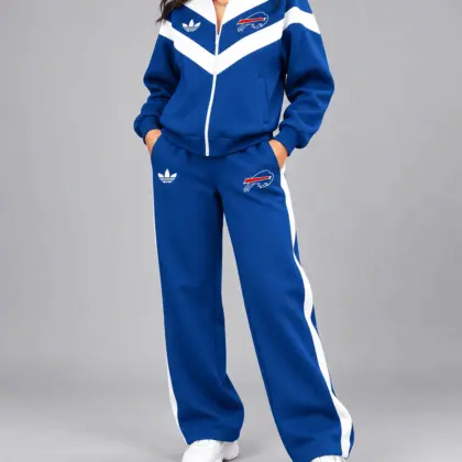 Buffalo Bills | NFL Chevron Track Jacket Wide Leg Set TD