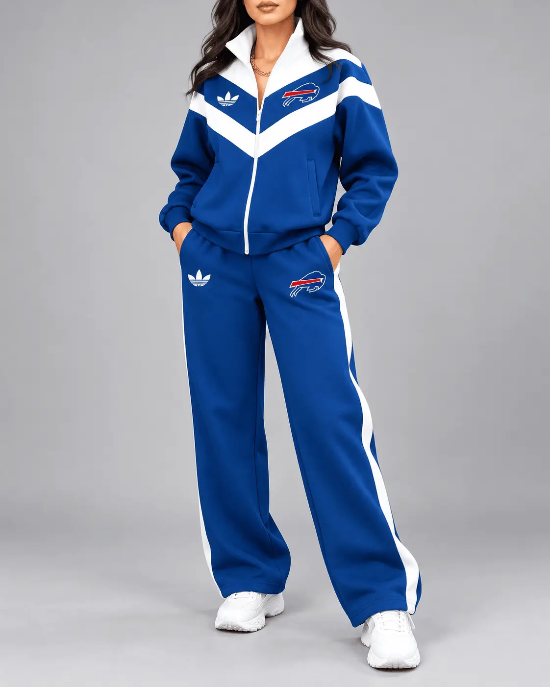 Buffalo Bills | NFL Chevron Track Jacket Wide Leg Set TD