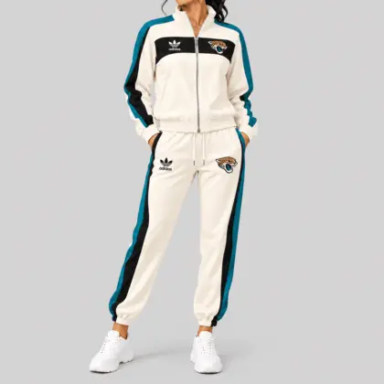 Jacksonville Jaguars | NFL Cream Color Block Track Jogger Set TD