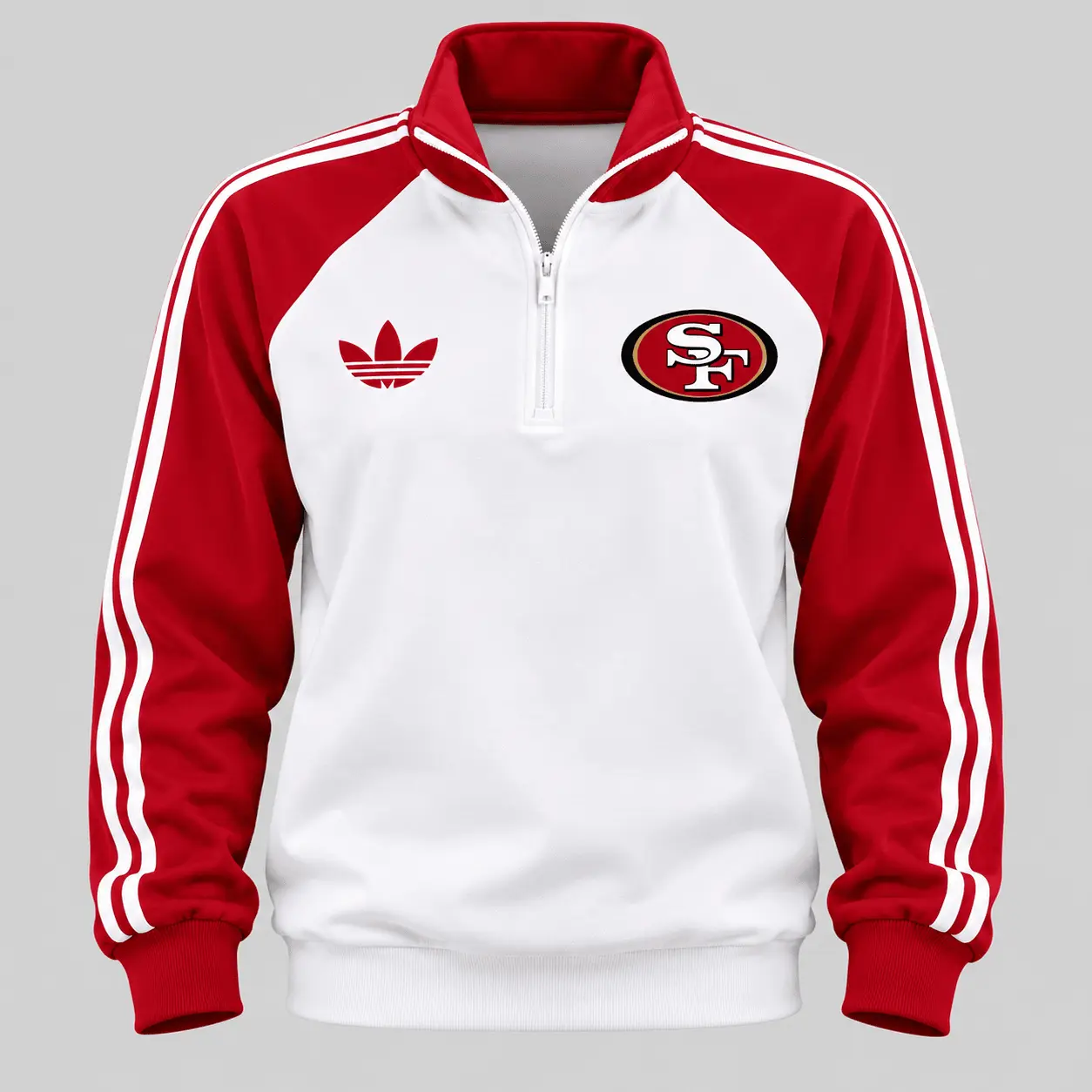 San Francisco 49ers | NFL Raglan Quarter Zip Wide Leg Set TD - Image 2
