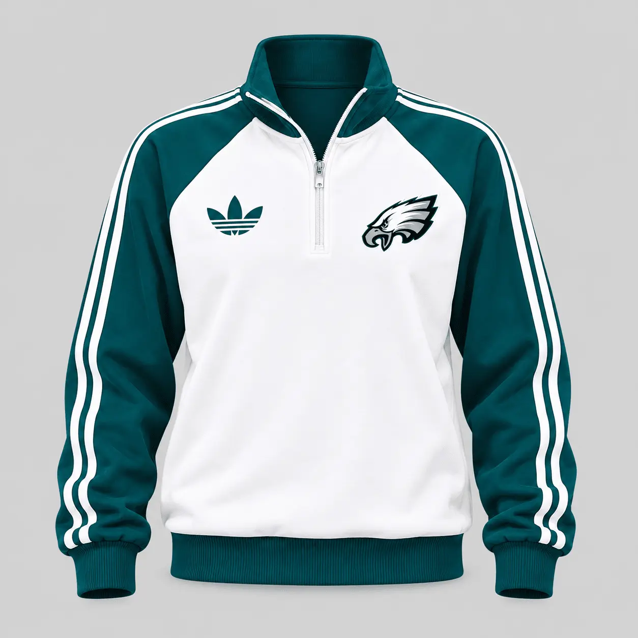 Philadelphia Eagles | NFL Raglan Quarter Zip Wide Leg Set TD - Image 2