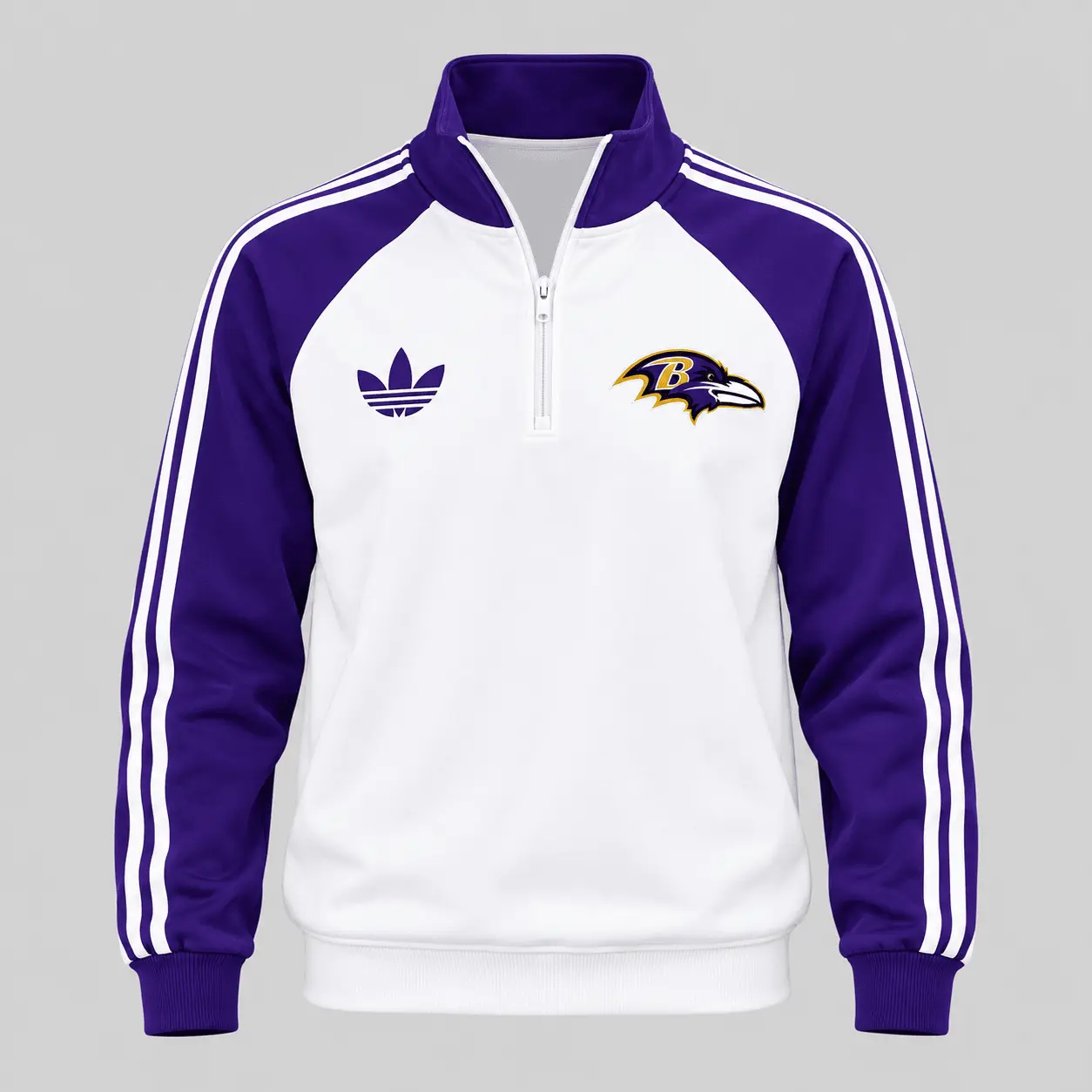 Baltimore Ravens | NFL Raglan Quarter Zip Wide Leg Set TD - Image 2