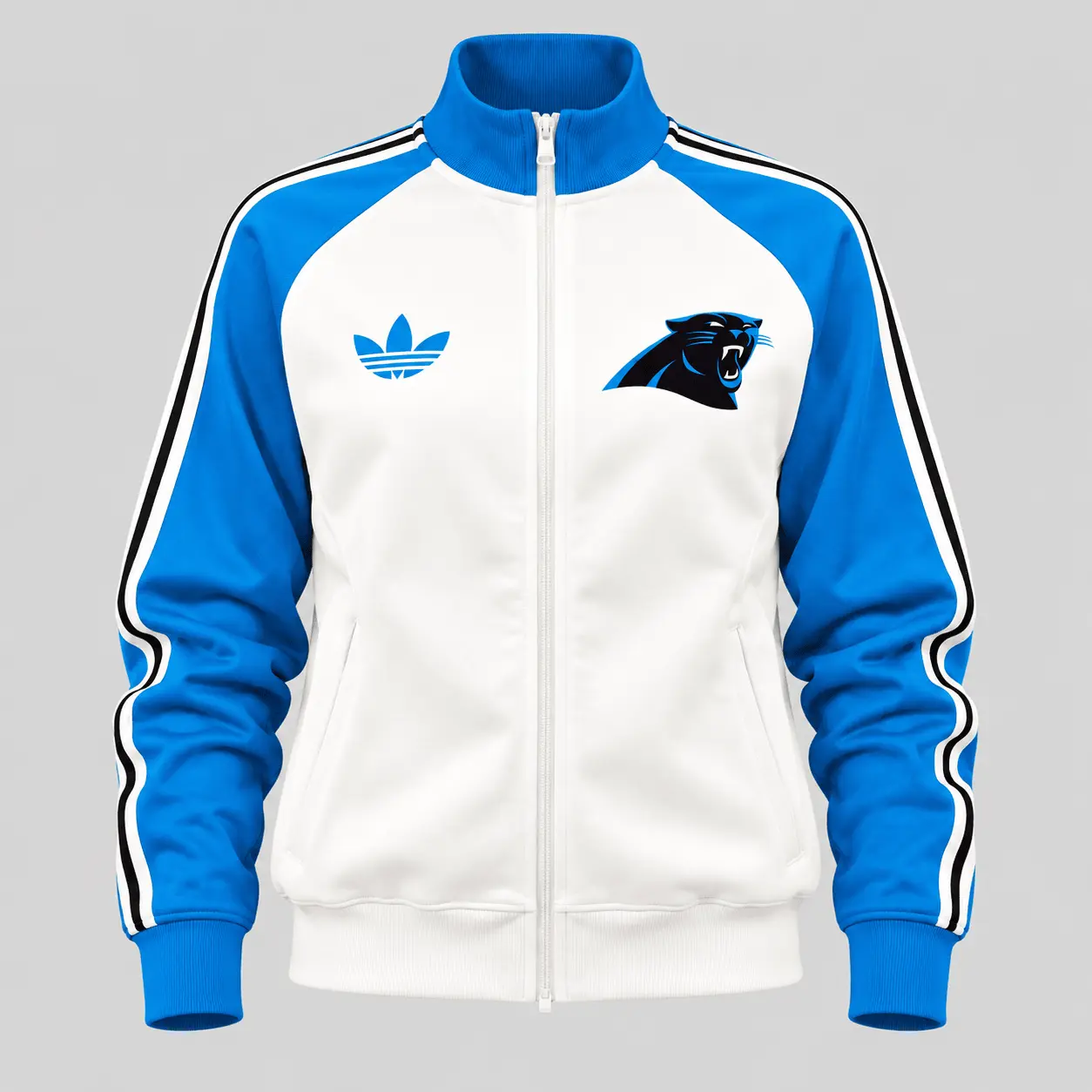 Carolina Panthers | NFL Retro Track Jacket Pants Set TD - Image 2