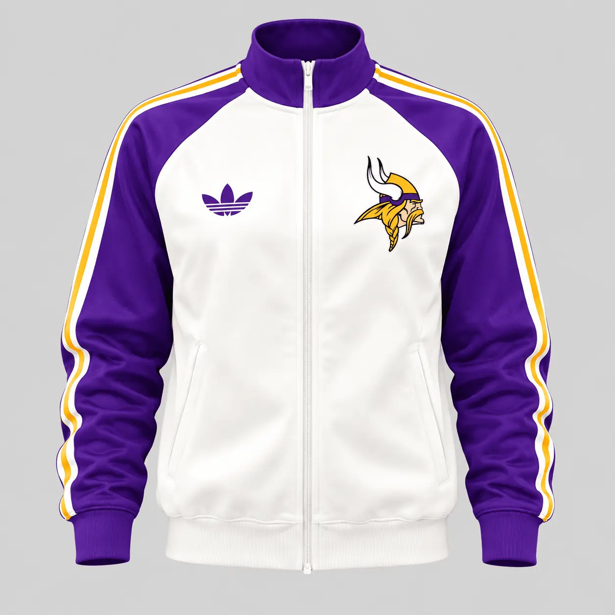 Minnesota Vikings | NFL Retro Track Jacket Pants Set TD - Image 2