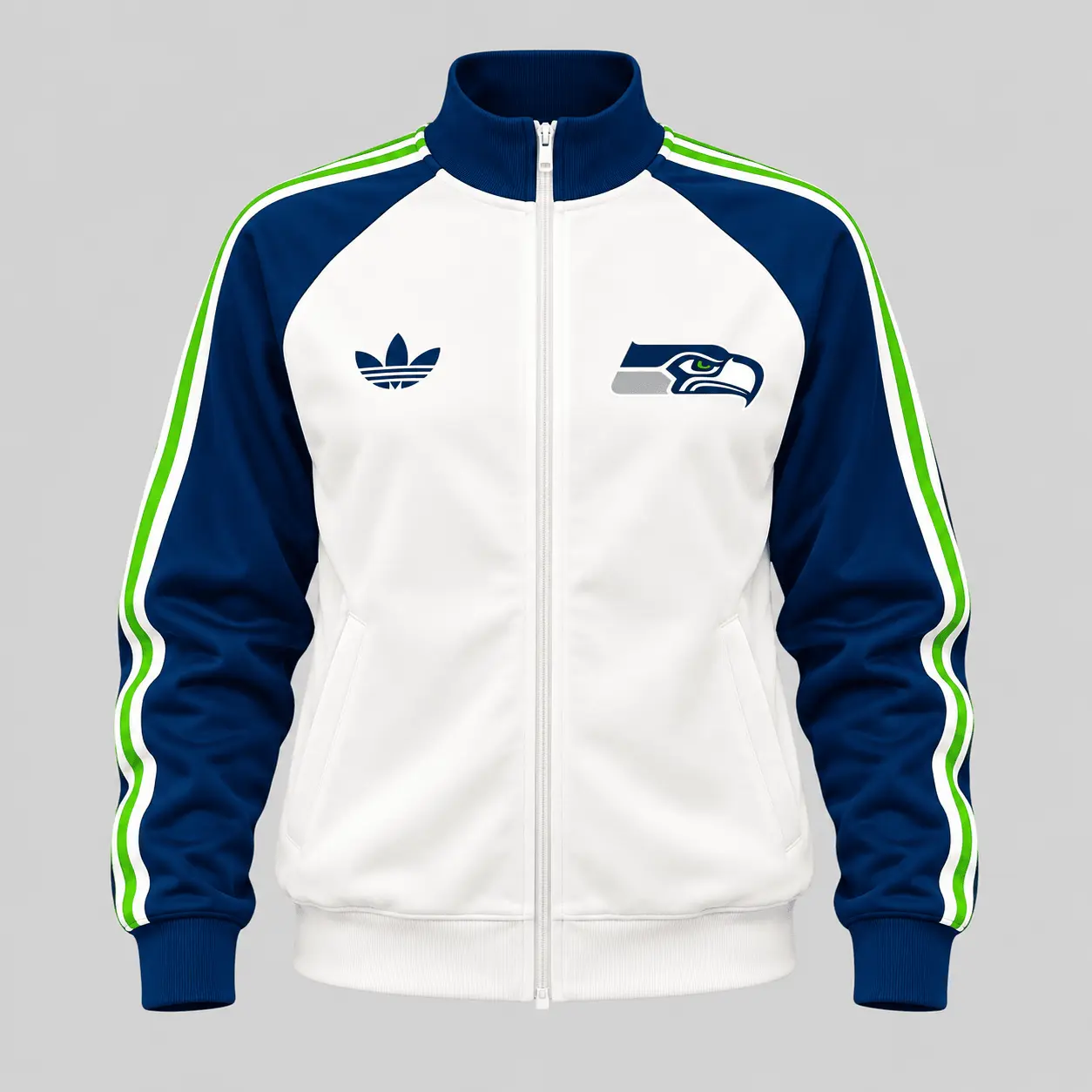 Seattle Seahawks | NFL Retro Track Jacket Pants Set TD - Image 2