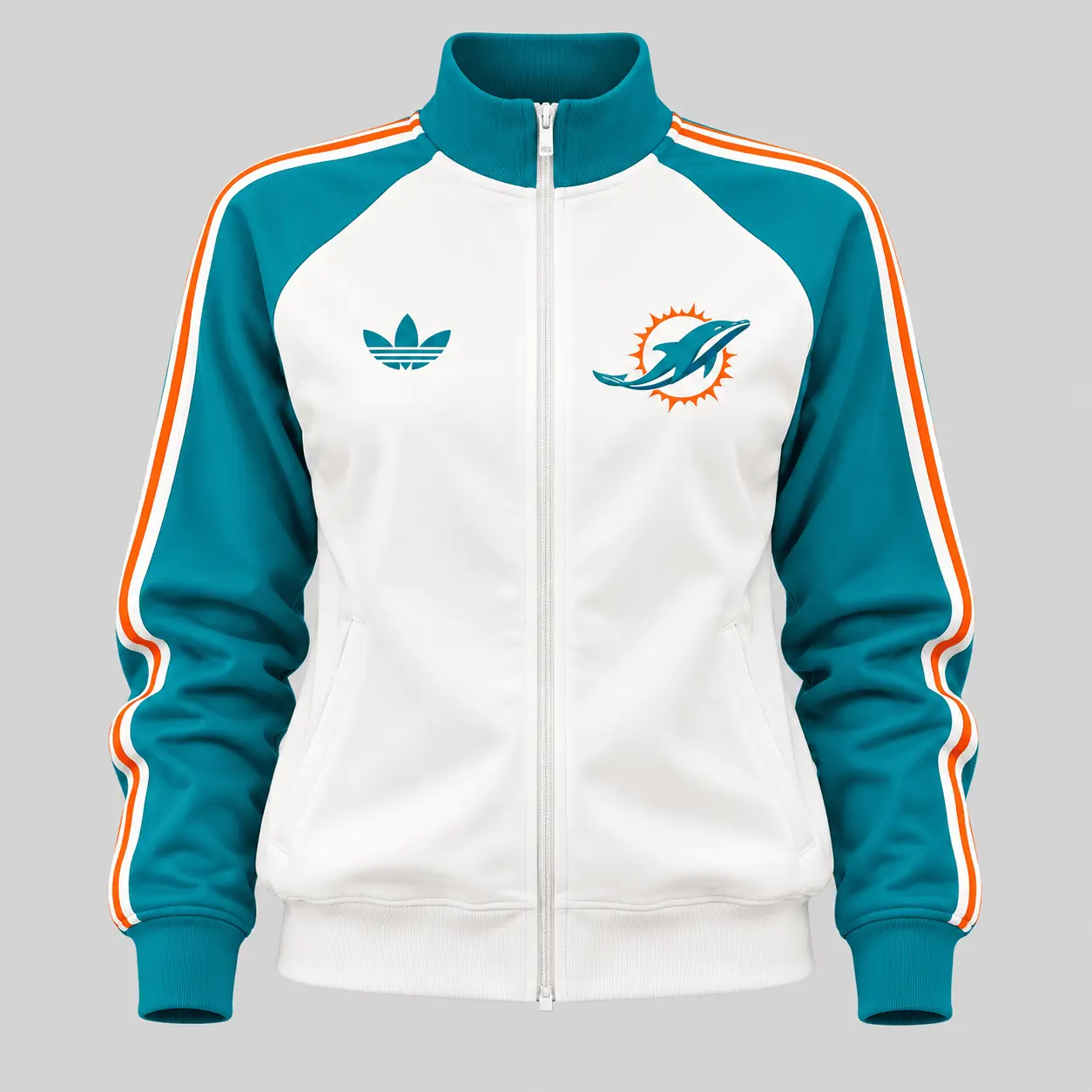 Miami Dolphins | NFL Retro Track Jacket Pants Set TD - Image 2