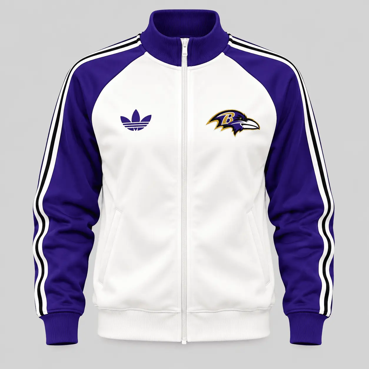 Baltimore Ravens | NFL Retro Track Jacket Pants Set TD - Image 2