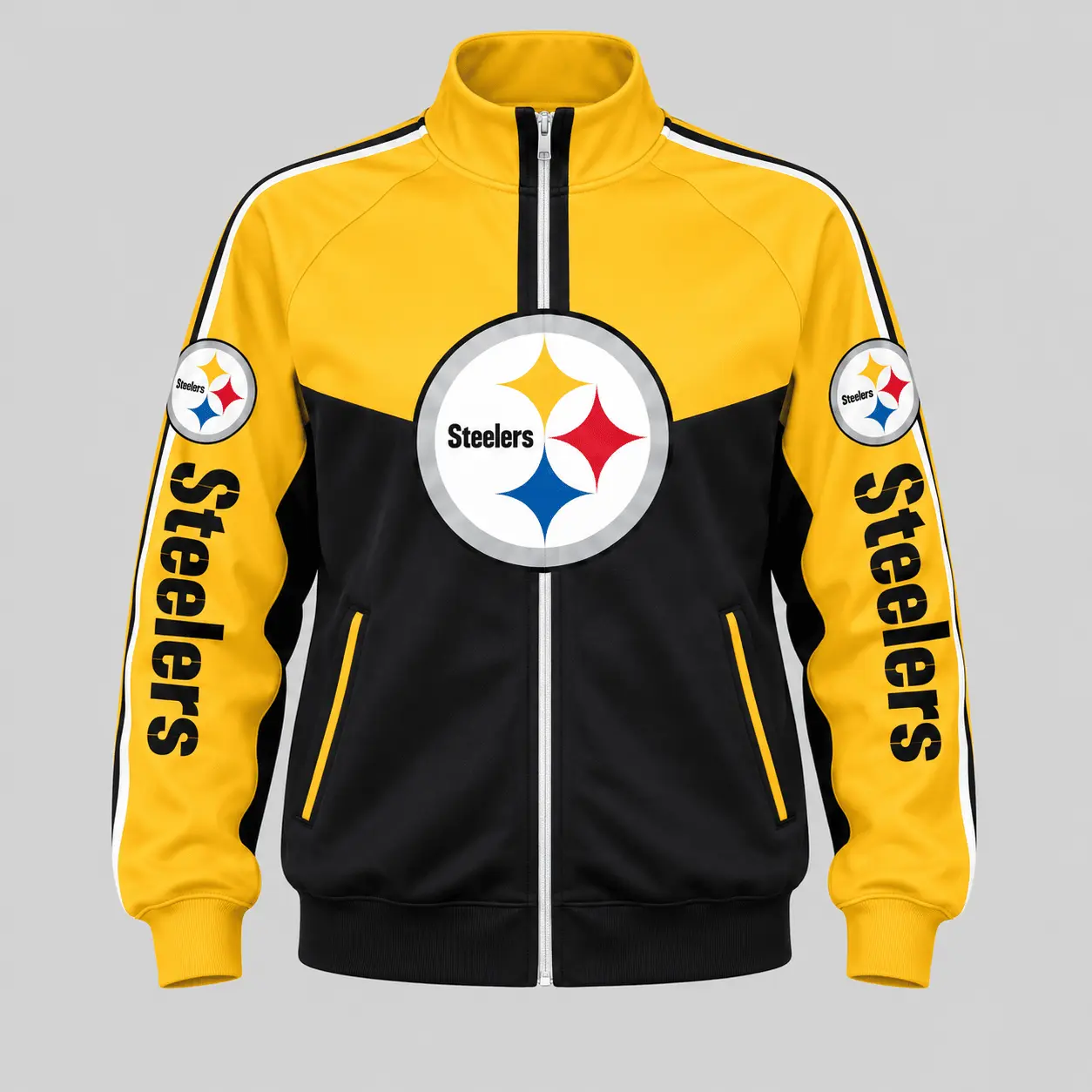 Pittsburgh Steelers | NFL Color Block Track Jacket Jogger Set TD - Image 2