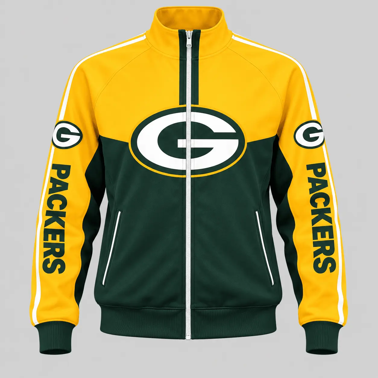 Green Bay Packers | NFL Color Block Track Jacket Jogger Set TD - Image 2
