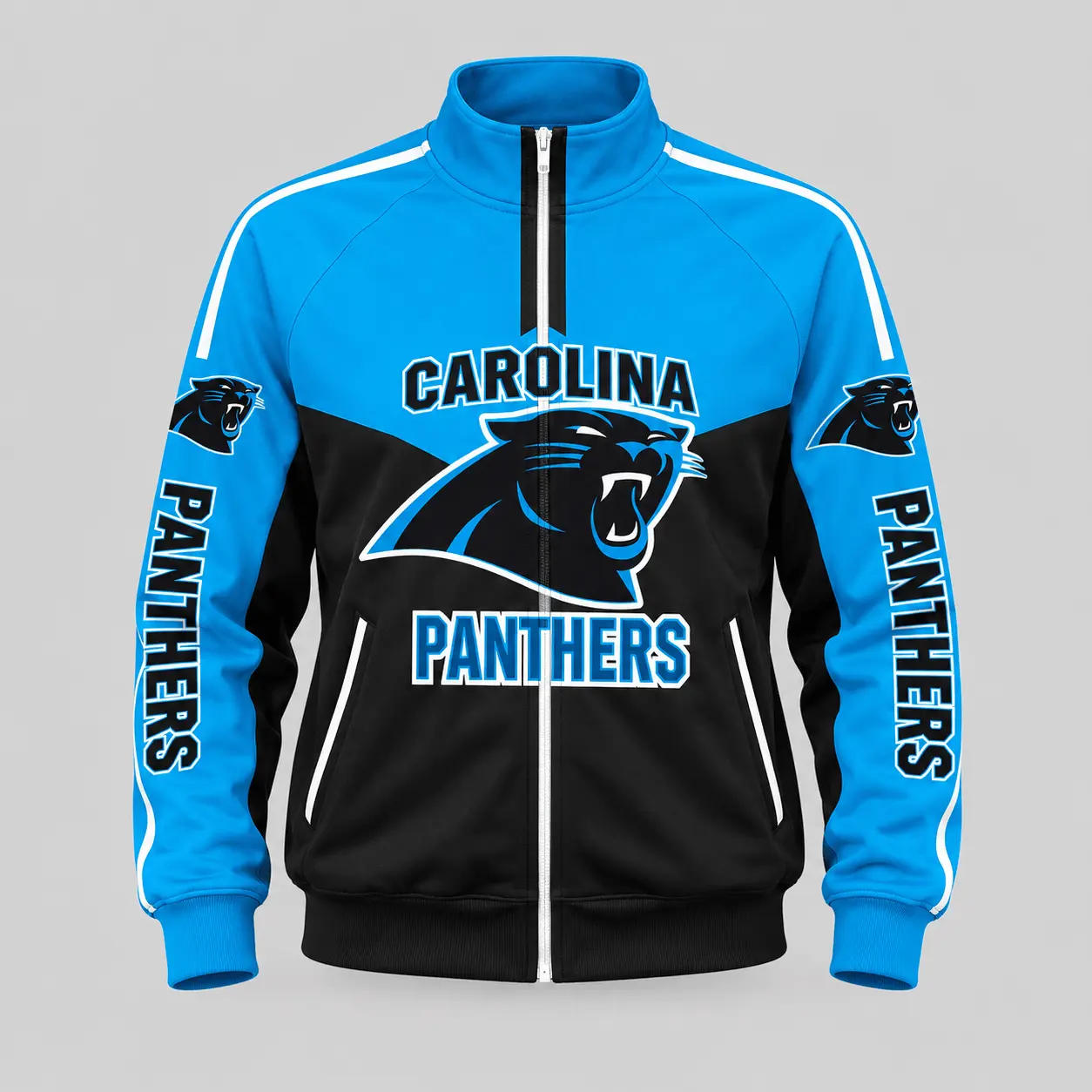 Carolina Panthers | NFL Color Block Track Jacket Jogger Set TD - Image 2