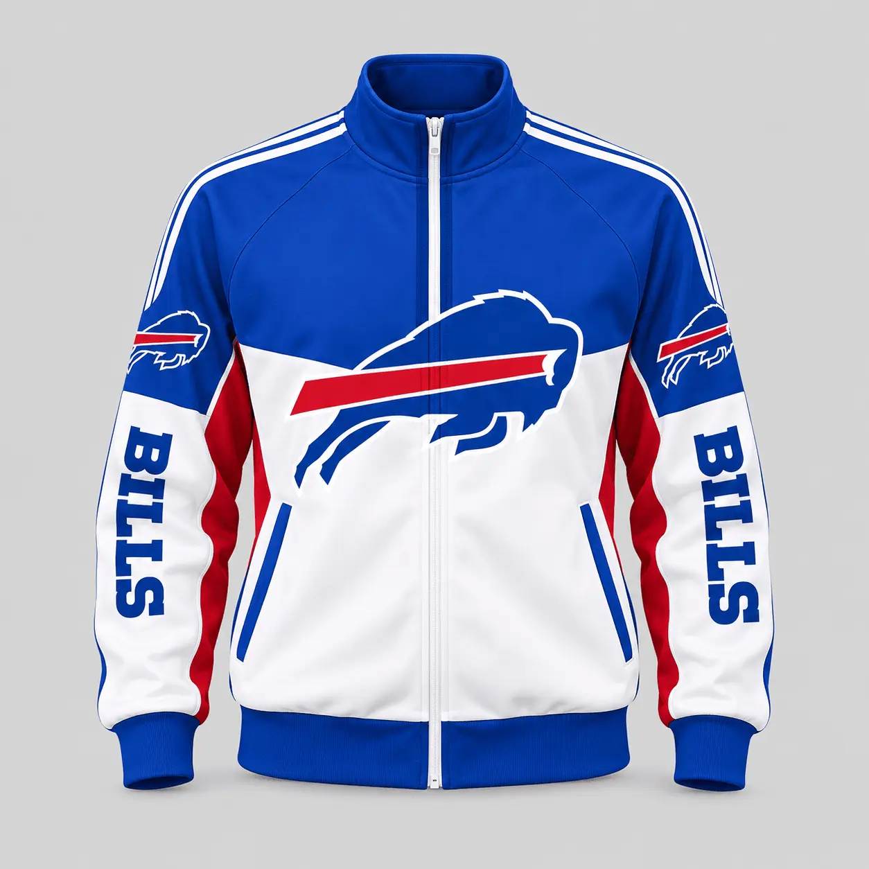 Buffalo Bills | NFL Color Block Track Jacket Jogger Set TD - Image 2