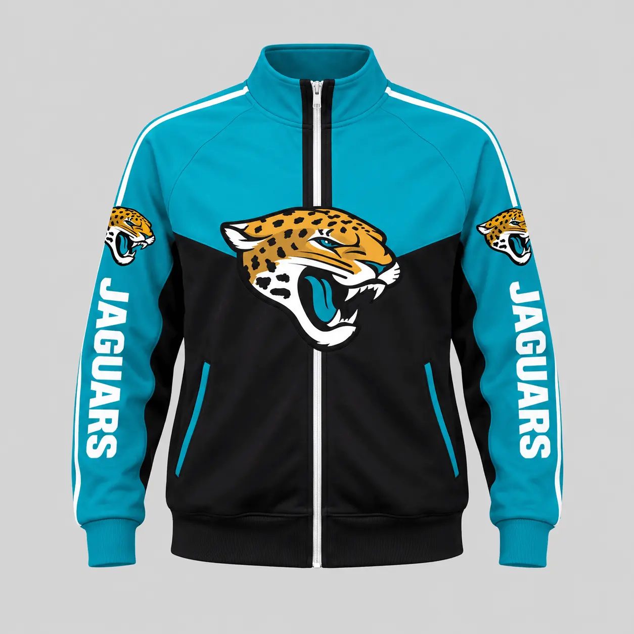 Jacksonville Jaguars | NFL Color Block Track Jacket Jogger Set TD - Image 2