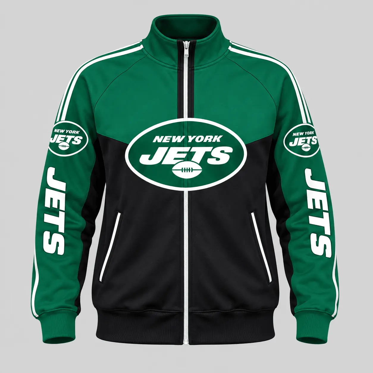 New York Jets | NFL Color Block Track Jacket Jogger Set TD - Image 2