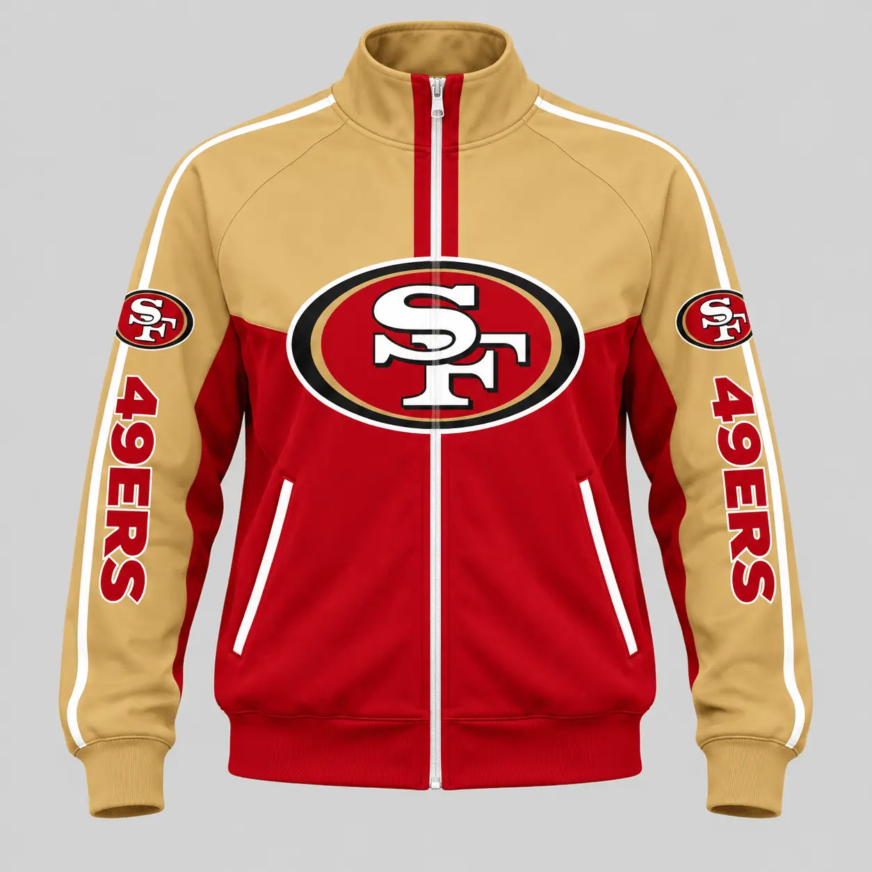 San Francisco 49ers | NFL Color Block Track Jacket Jogger Set TD - Image 2