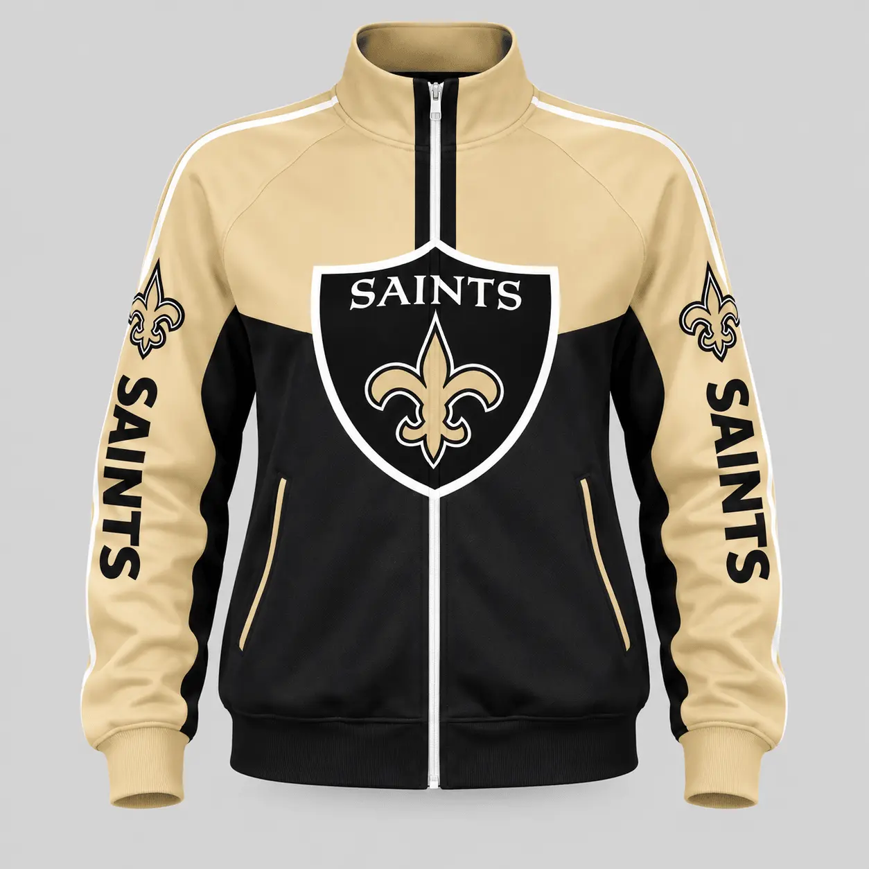 New Orleans Saints | NFL Color Block Track Jacket Jogger Set TD - Image 2