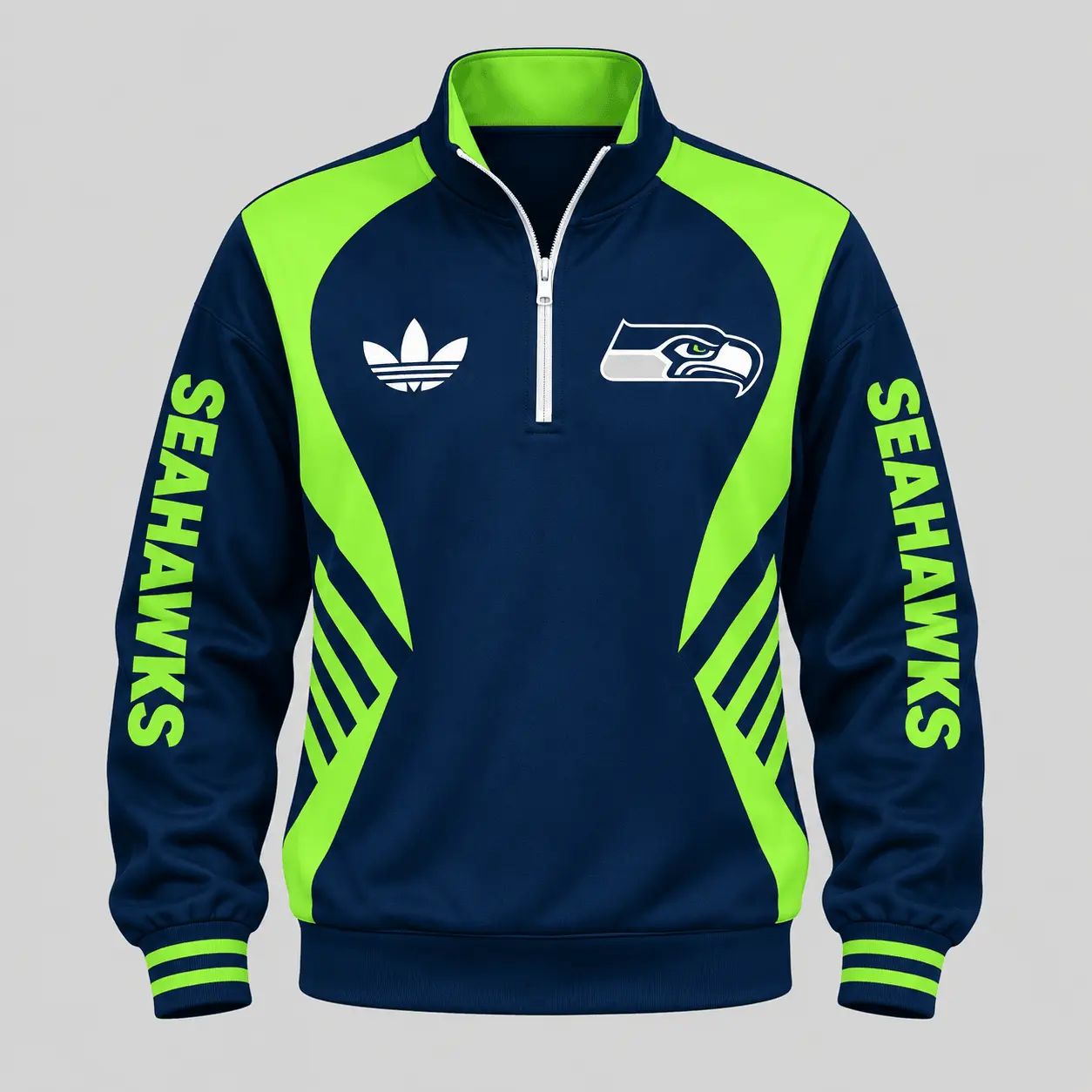 Seattle Seahawks | NFL Curved Stripe Quarter Zip Set TD - Image 2