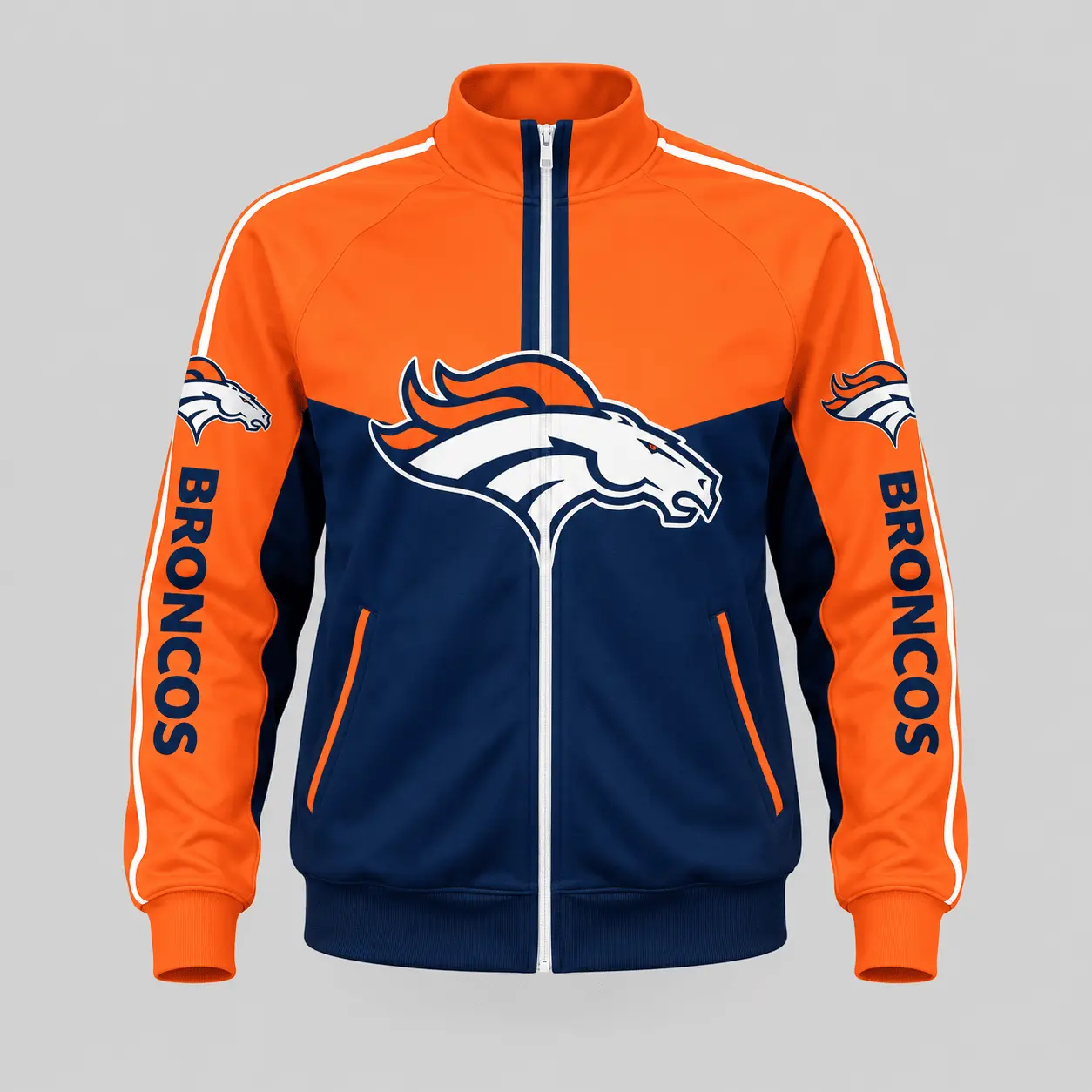 Denver Broncos | NFL Color Block Track Jacket Jogger Set TD - Image 2