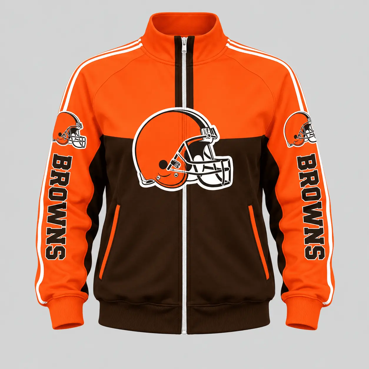 Cleveland Browns | NFL Color Block Track Jacket Jogger Set TD - Image 2