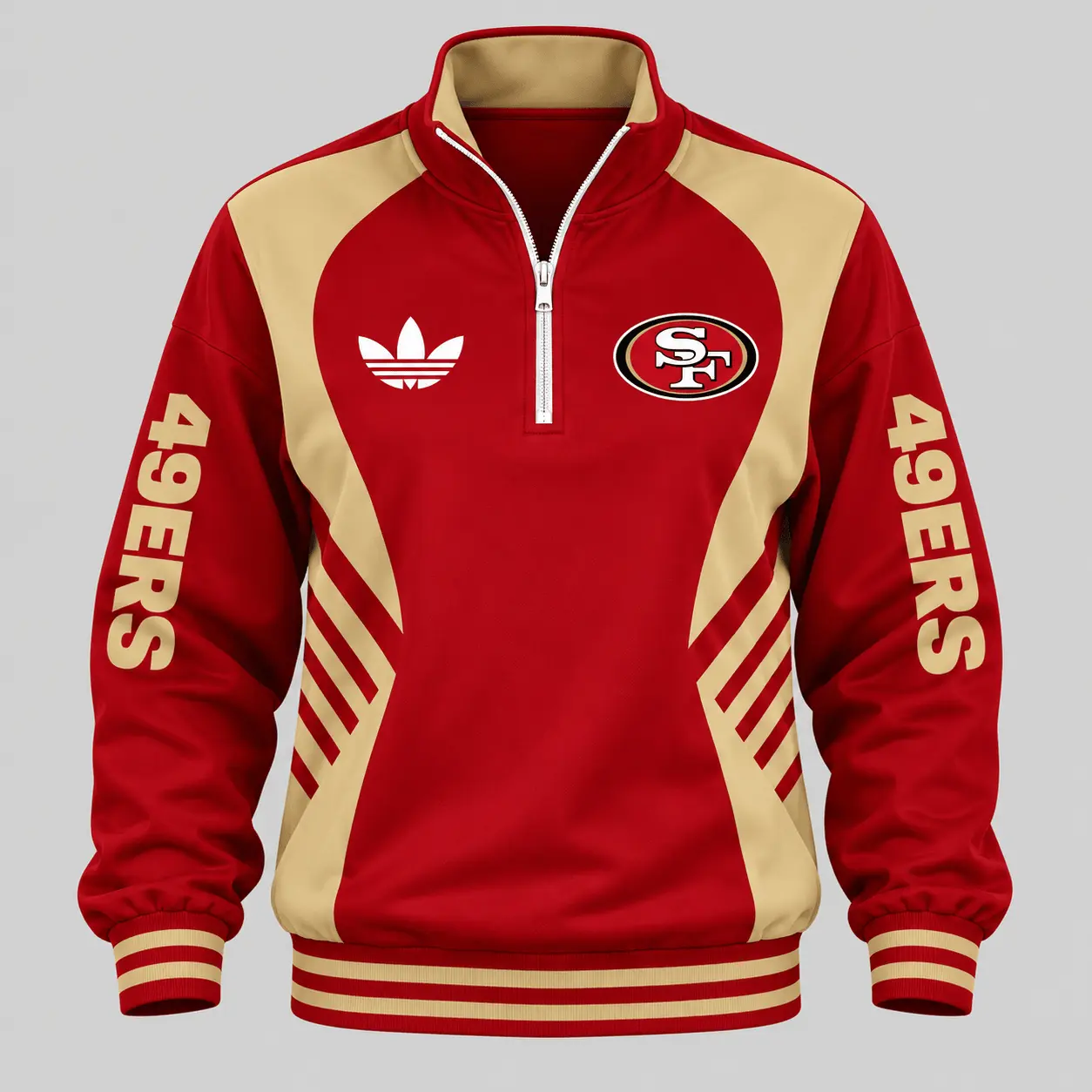 San Francisco 49ers | NFL Curved Stripe Quarter Zip Set TD - Image 2