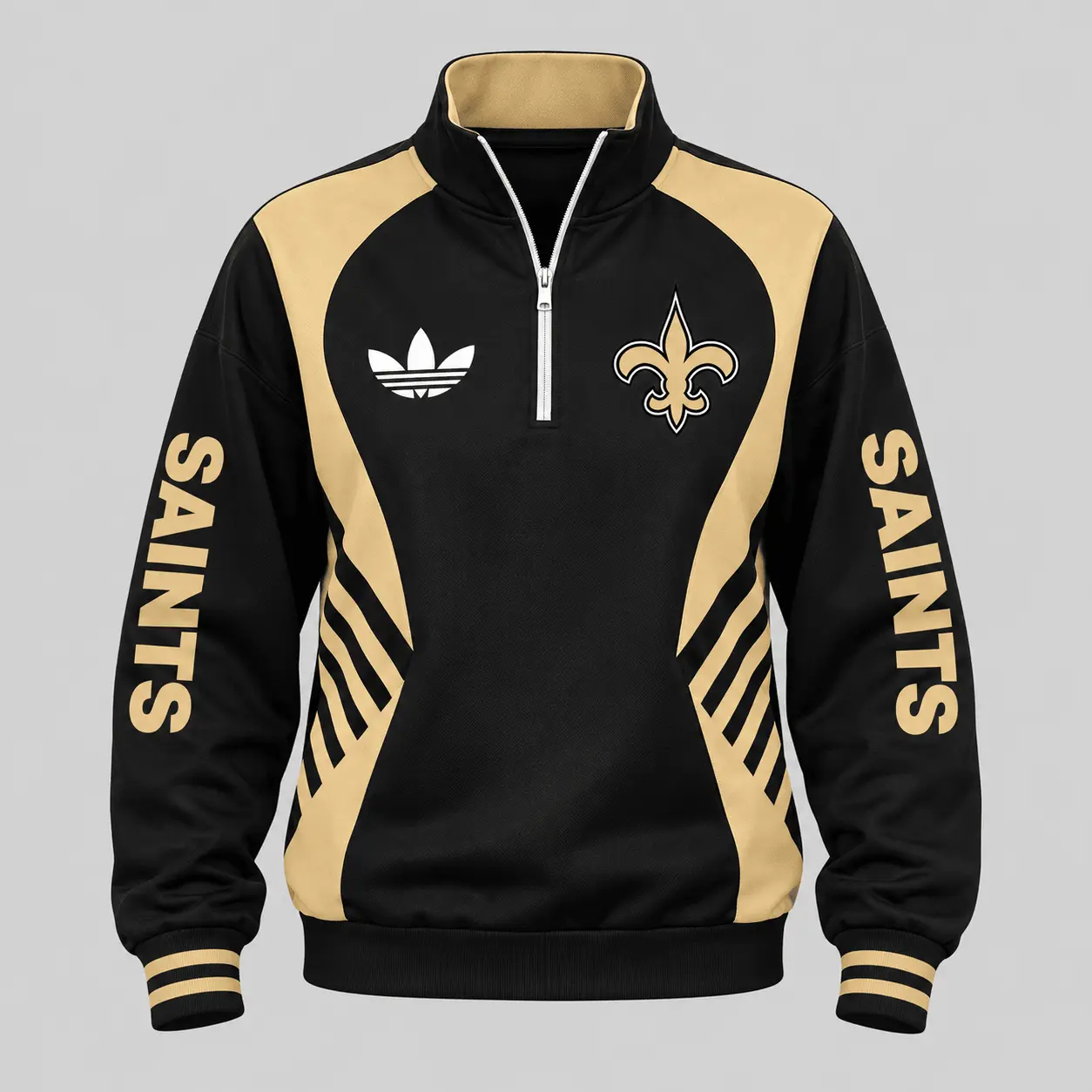 New Orleans Saints | NFL Curved Stripe Quarter Zip Set TD - Image 2