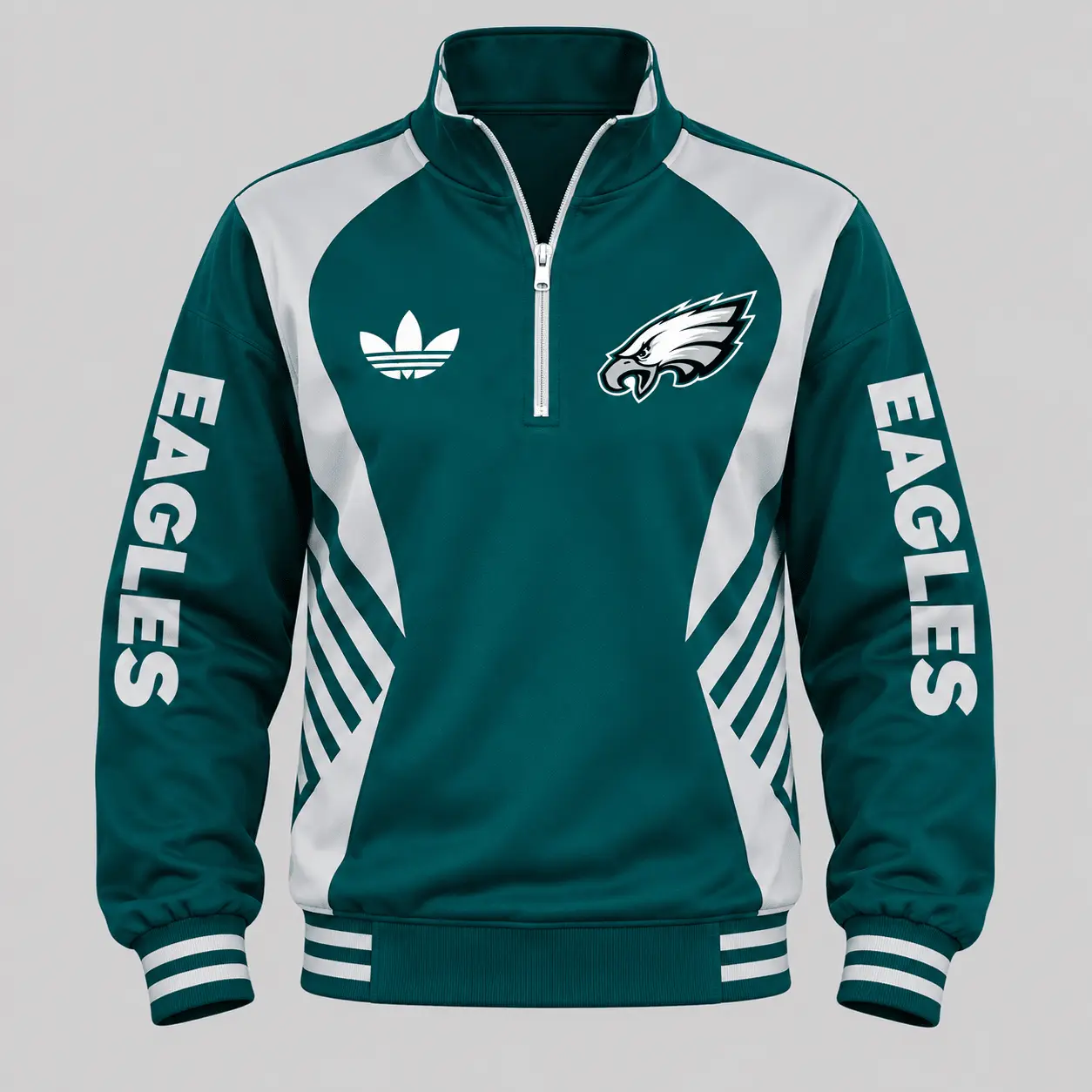 Philadelphia Eagles | NFL Curved Stripe Quarter Zip Set TD - Image 2