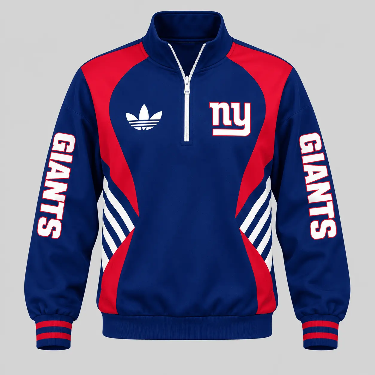 New York Giants | NFL Curved Stripe Quarter Zip Set TD - Image 2