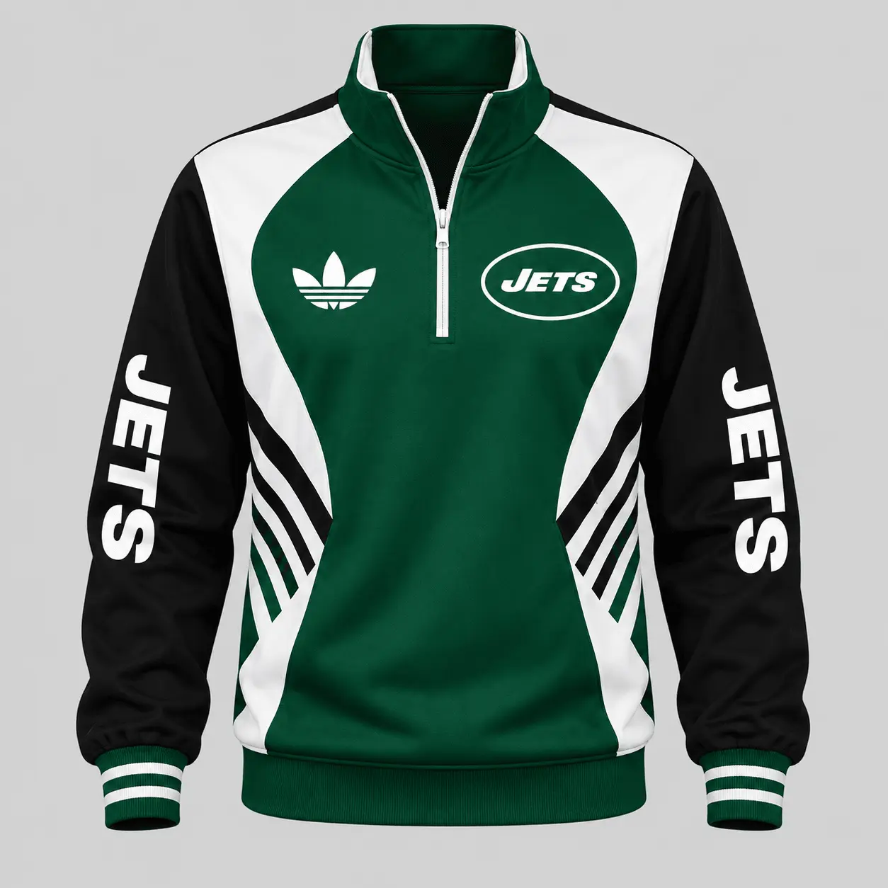 New York Jets | NFL Curved Stripe Quarter Zip Set TD - Image 2