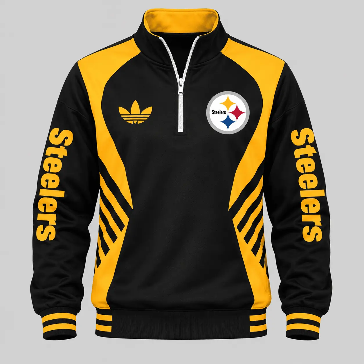 Pittsburgh Steelers | NFL Curved Stripe Quarter Zip Set TD - Image 2