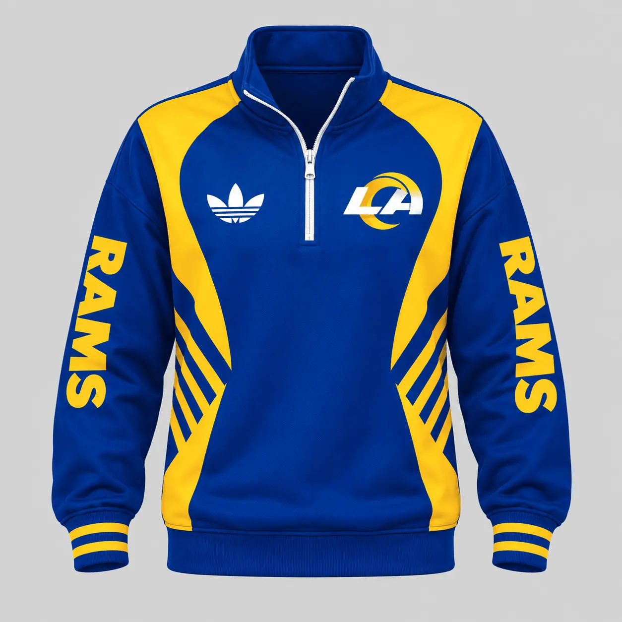 Los Angeles Rams | NFL Curved Stripe Quarter Zip Set TD - Image 2