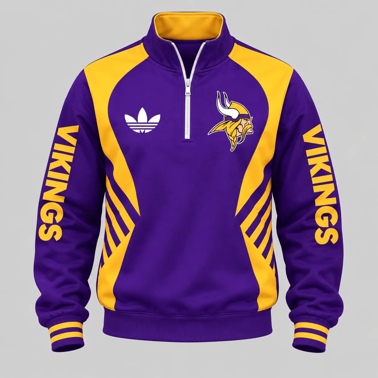 Minnesota Vikings | NFL Curved Stripe Quarter Zip Set TD - Image 2