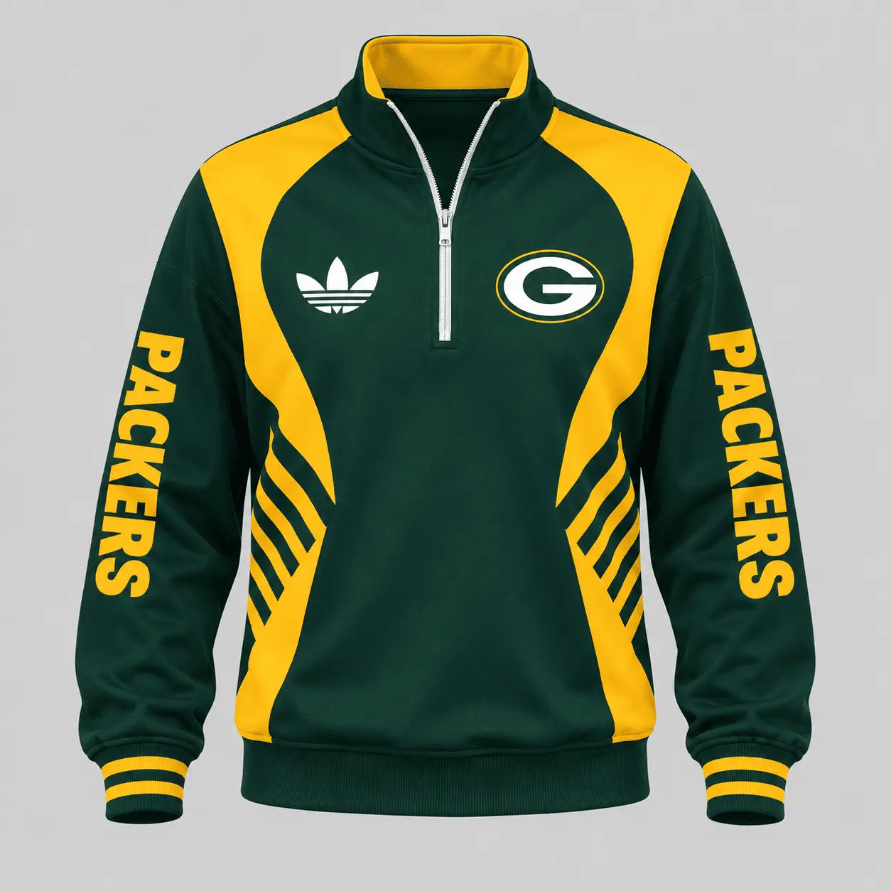 Green Bay Packers | NFL Curved Stripe Quarter Zip Set TD - Image 2