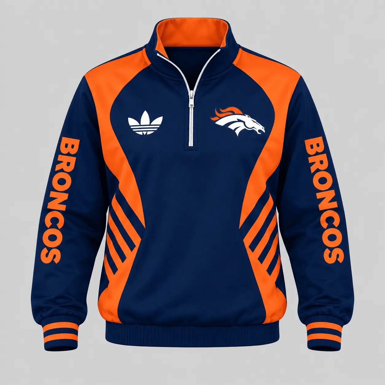 Denver Broncos | NFL Curved Stripe Quarter Zip Set TD - Image 2