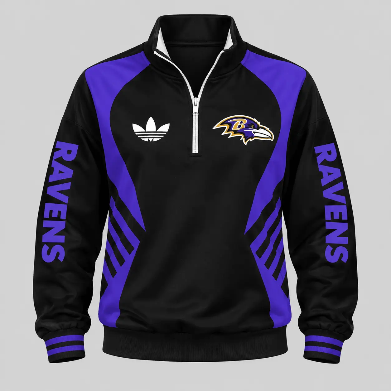 Baltimore Ravens | NFL Curved Stripe Quarter Zip Set TD - Image 2