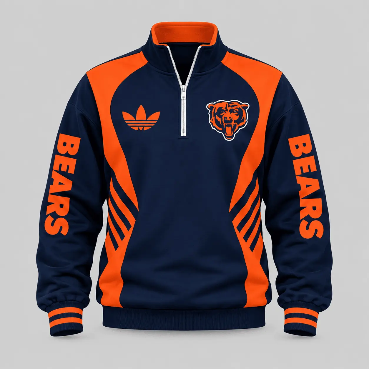 Chicago Bears | NFL Curved Stripe Quarter Zip Set TD - Image 2