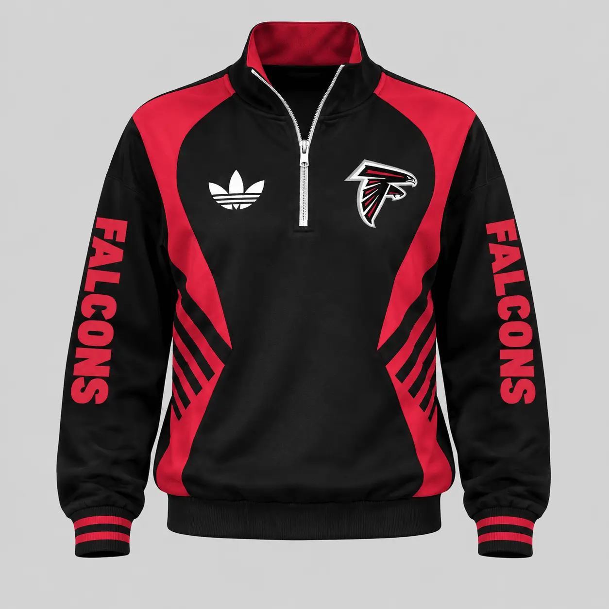 Atlanta Falcons | NFL Curved Stripe Quarter Zip Set TD - Image 2