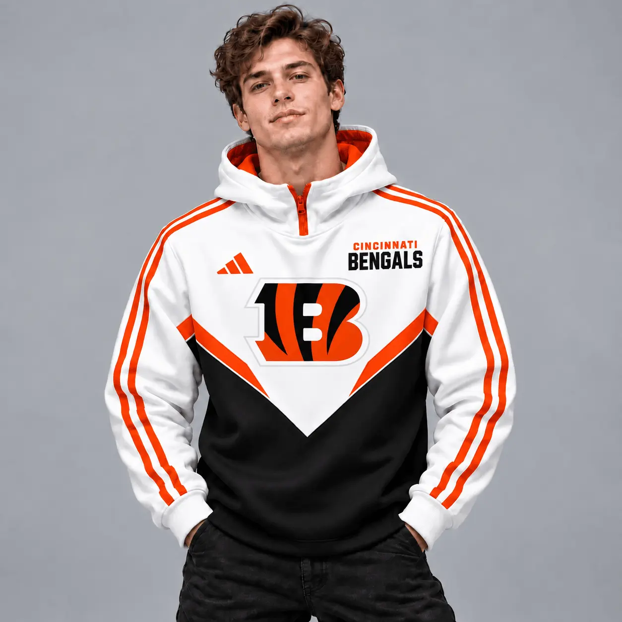 Cincinnati Bengals | Premium NFL Luxe Velocity Colorblock Hoodie Mask NTH1