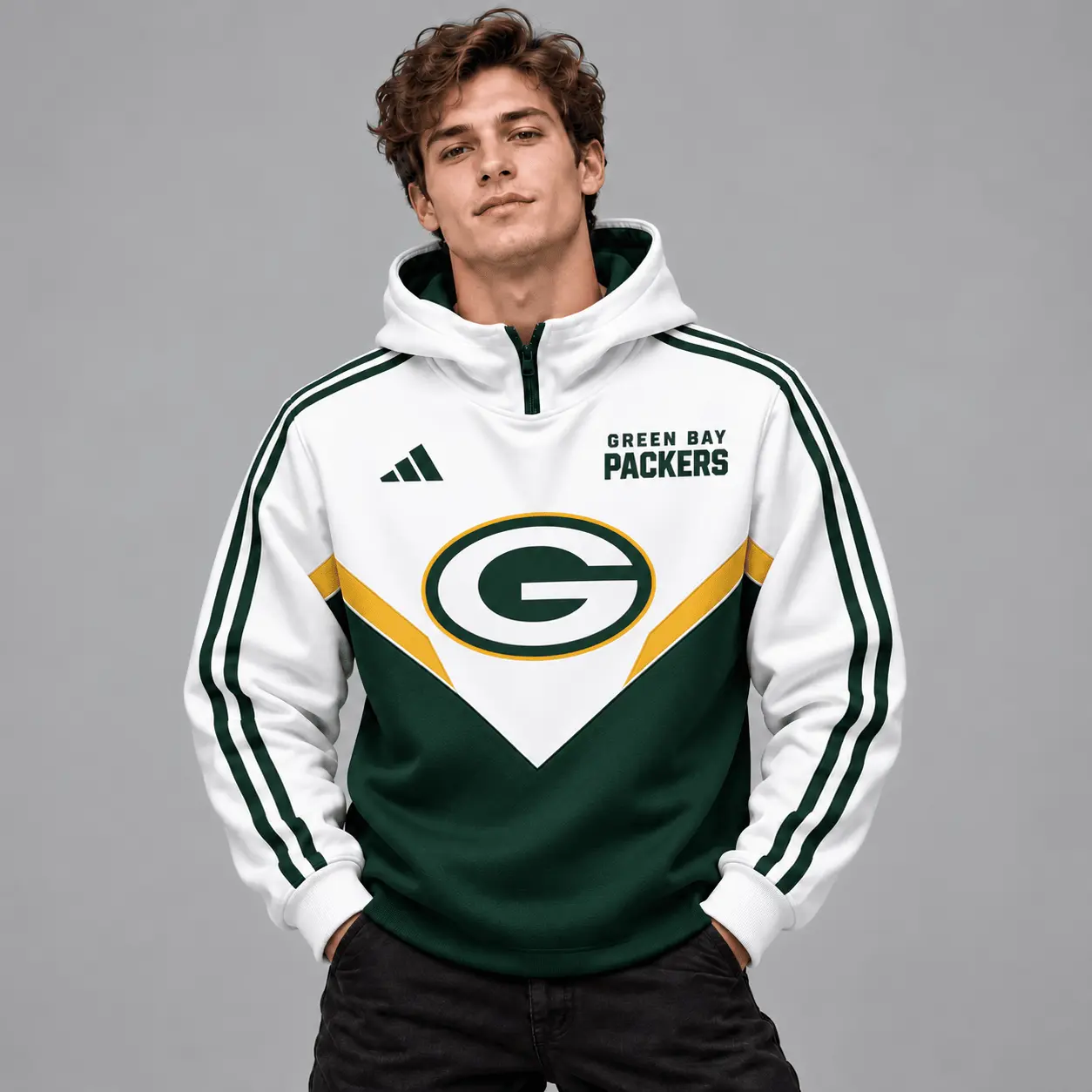 Green Bay Packers | Premium NFL Luxe Velocity Colorblock Hoodie Mask NTH1