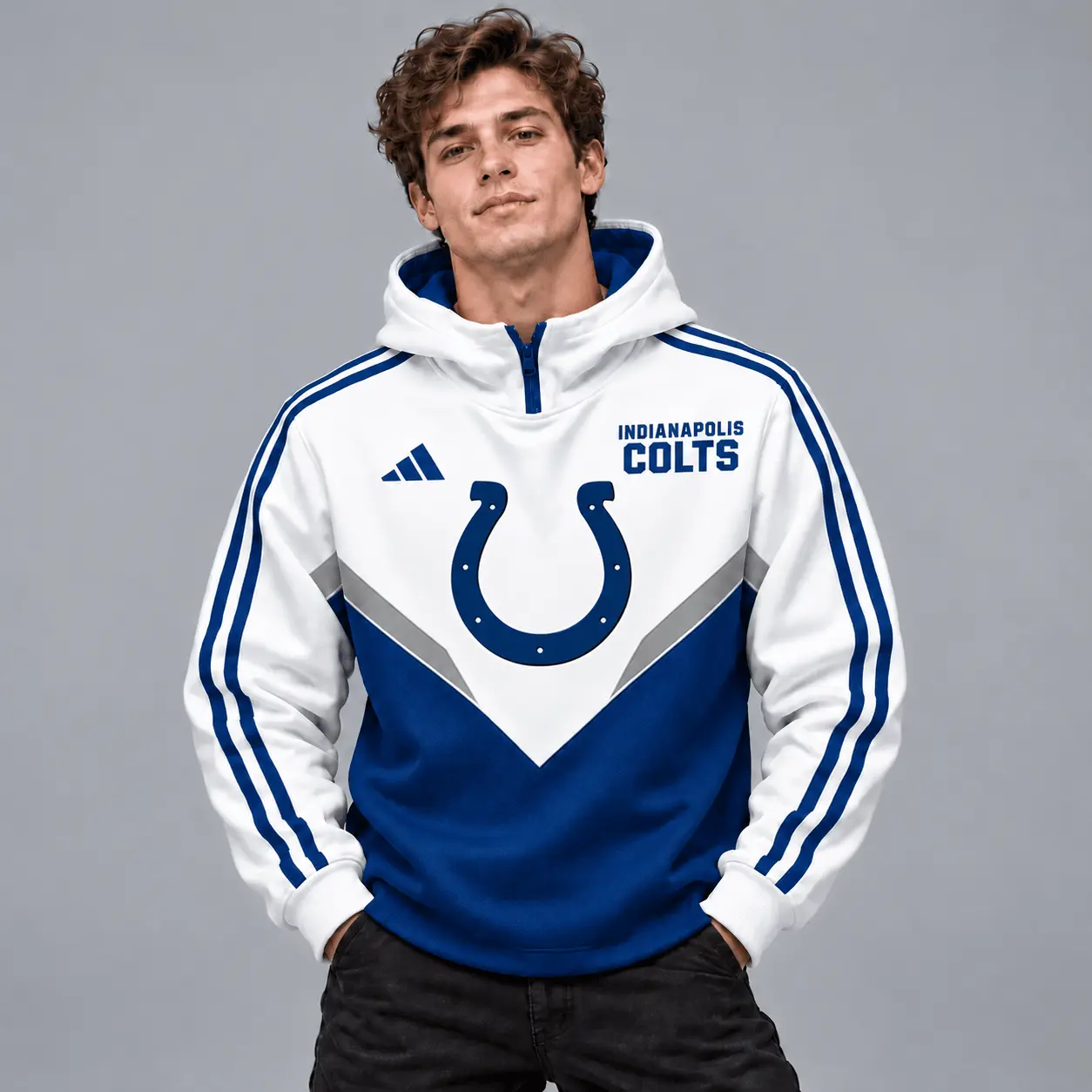 Indianapolis Colts | Premium NFL Luxe Velocity Colorblock Hoodie Mask NTH1