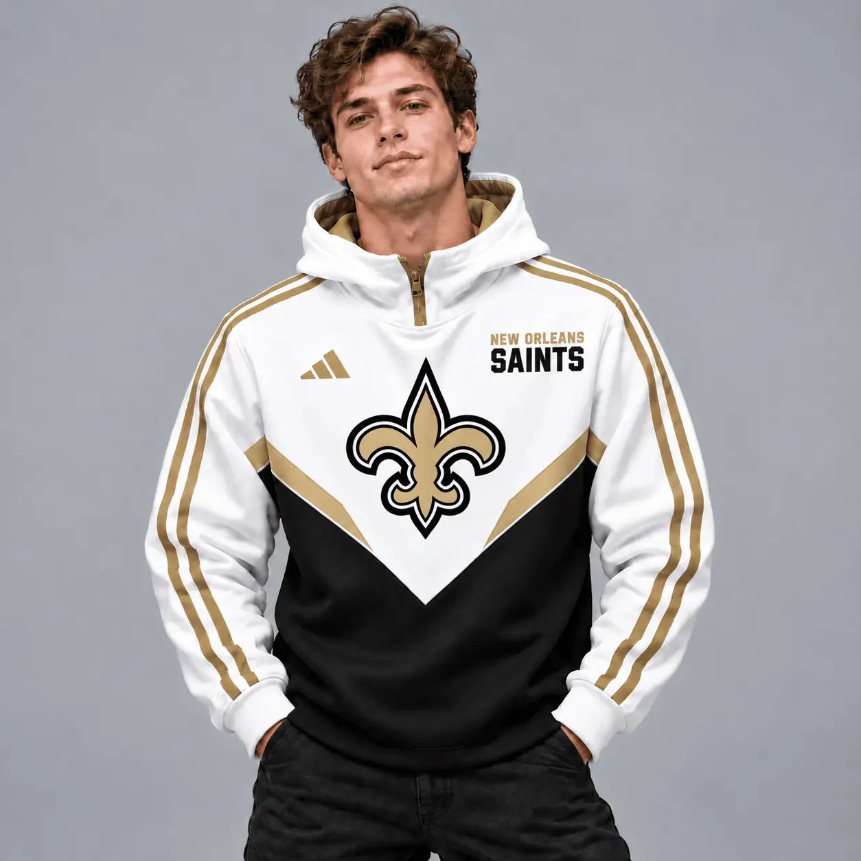 New Orleans Saints | Premium NFL Luxe Velocity Colorblock Hoodie Mask NTH1